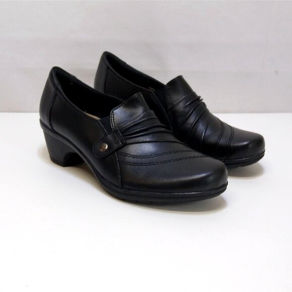 Magellan Outdoors Leather Upper Slip-On Ankle Booties Putian Women Size 8M Black - Picture 2 of 7